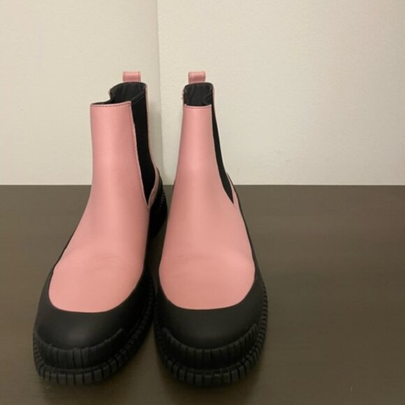 CAMPER Pull Tab Pix Round Toe Slip On BOOTS US 8 EU 38 PINK/BK - Picture 2 of 6